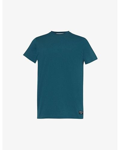 Björn Borg Centre Brand-patch Cotton-jersey T-shirt Xx - Blue