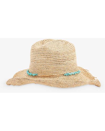 Melissa Odabash Elle Wide-brim Raffia Hat - Natural