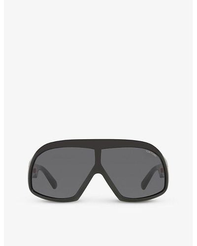 Tom Ford Ft0965 Cassius Pilot-frame Plastic Sunglasses - Gray