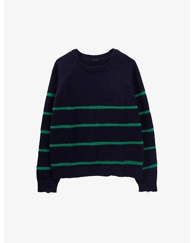 IKKS Striped Relaxed-fit Knitted Sweater X - Blue