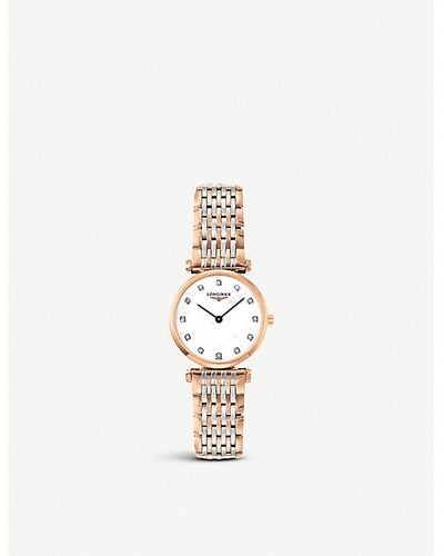 Longines L42091977 La Grande Classique Rose Gold-plated, And Diamond Watch - White