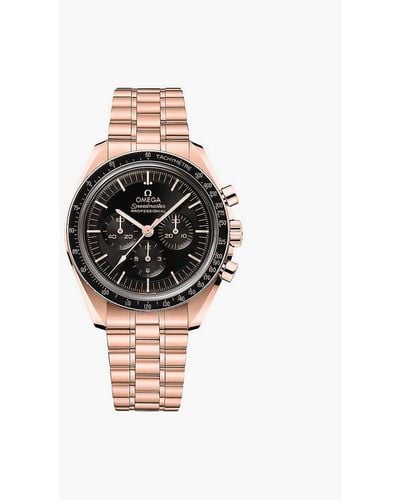 Omega 310.60.42.50.01.001 Speedmaster Moonwatch Professional 18ct Sedna-gold Manual-winding Watch - Black
