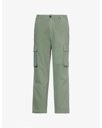 Citizens of Humanity Dillon Patch-pocket Straight-leg Mid-rise Stretch-cotton Pants - Green