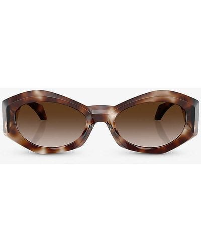 Versace Ve4466u Irregular-frame Injected Sunglasses - Brown
