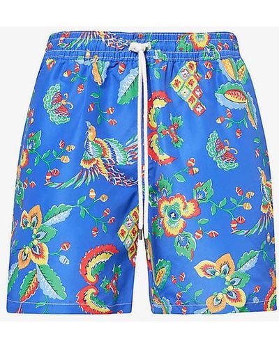 Polo Ralph Lauren Traveller Logo-embroidered Recycled-polyester Swim Shorts Xx - Blue