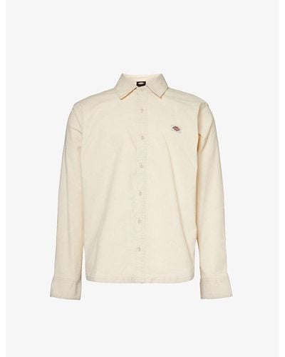 Dickies Chase City Long-sleeved Cotton-blend Shirt - Natural