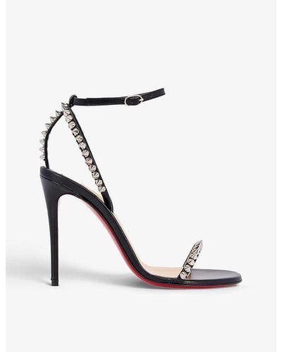 Christian Louboutin So Me 100 Leather Heeled Sandals - Black