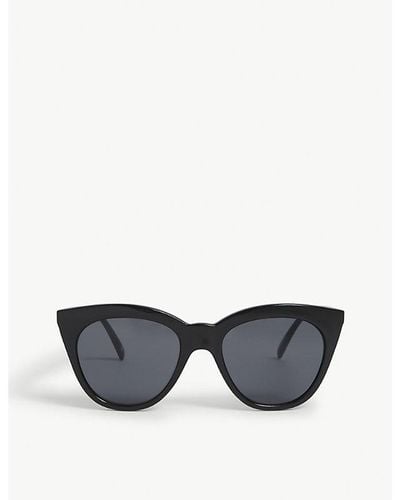 Le Specs Lsp1202094 Halfmoon Magic Cat Eye-frame Acetate Sunglasses - Black