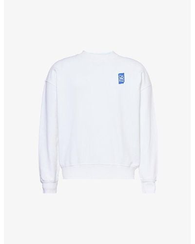 Replay Logo-print Cotton-jersey Sweatshirt - White
