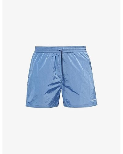 Carhartt Tobes Brand-patch Swim Shorts X - Blue