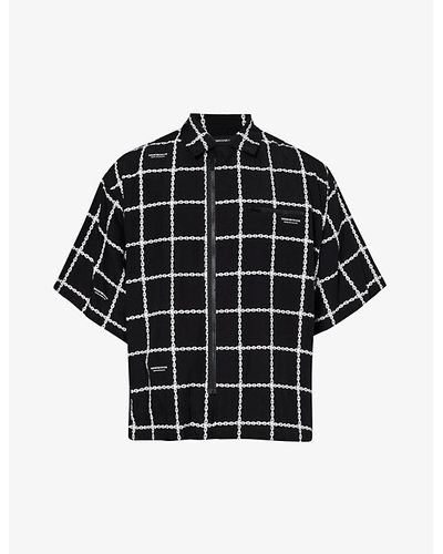 Undercover Chain-pattern Woven Shirt X - Black