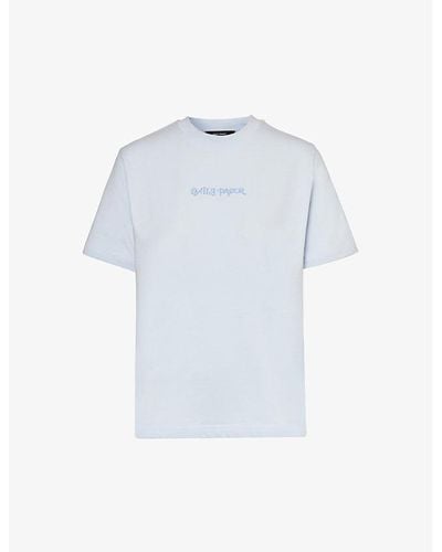 Daily Paper Diverse Logo-embroidered Cotton-jersey T-shirt - White