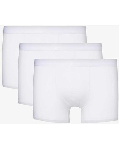 CDLP Logo-waistband Pack Of Three Stretch-jersey Boxers X - White