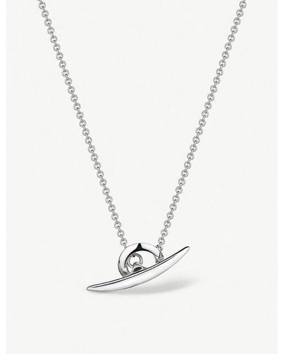 Shaun Leane Arc T-bar Sterling Necklace - White