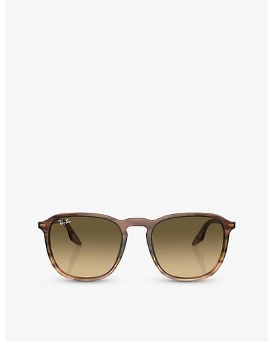 Ray-Ban Rb2203 Square-frame Crystal Sunglasses - Brown