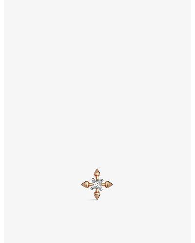 The Alkemistry Kismet By Milka Vega Star 14ct Rose-gold And Diamond Earring - Metallic