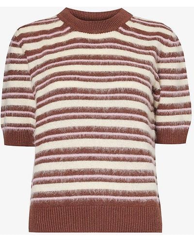 Samsøe & Samsøe Sagiulia Striped Recycled Cotton-blend Knitted Jumper - Multicolour