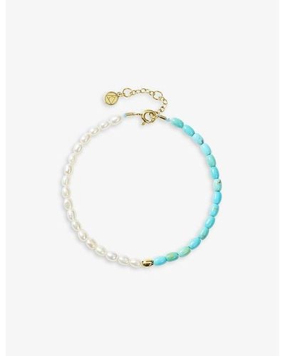 The Alkemistry Vianna 18ct -gold Turquoise And Pearl Bracelet - Yellow