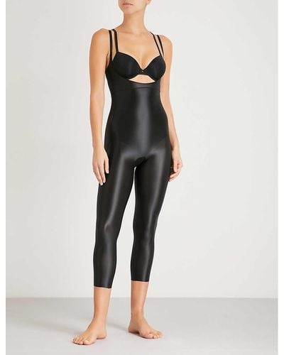 Spanx Suit Your Fancy Stretch-jersey Catsuit - Black
