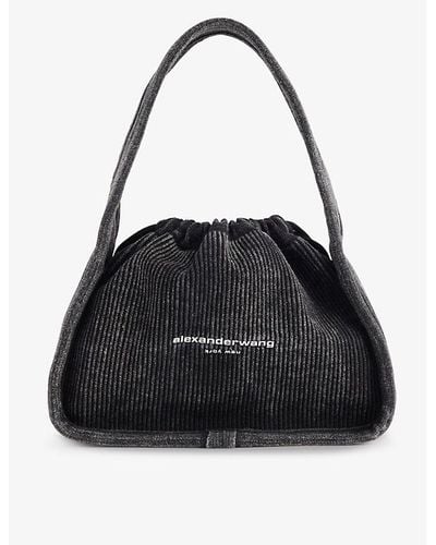 Alexander Wang Ryan Small Stretch-cotton Top-handle Bag - Black