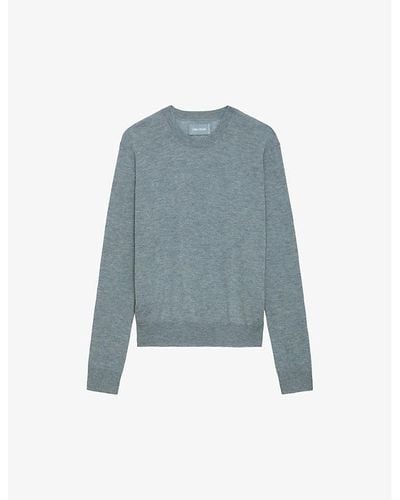 Zadig & Voltaire Life Openwork-wings Cashmere Sweater - Blue