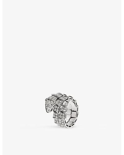 BVLGARI Serpenti 18kt White-gold And Diamond Ring