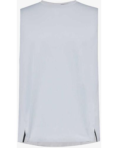 GYMSHARK Everywear Abstract Sleeveless Recycled-polyester Top X - White