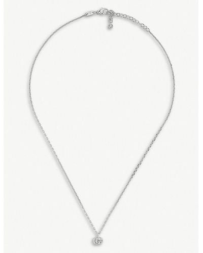 Gucci GG Running 18ct White-gold And White Diamond Necklace