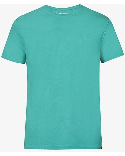 Derek Rose Basel Relaxed-fit Stretch-modal T-shirt - Green