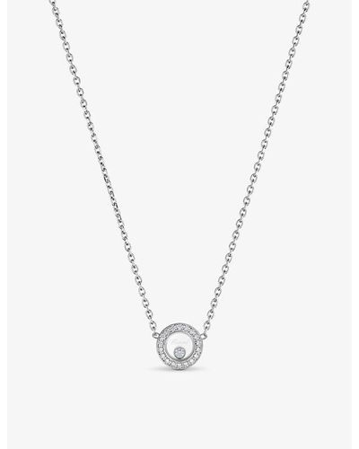 Chopard Happy Diamonds Icons And 0.19ct Diamond Necklace - Metallic