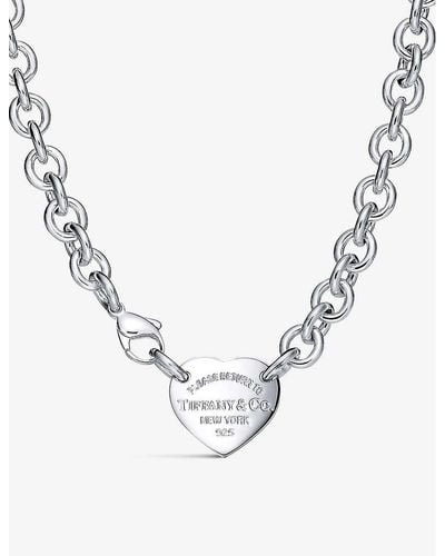 tiffany co SILVER Return To Tiffany Charm Sterling Choker Necklace