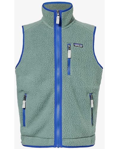 Patagonia Retro Pile High-neck Recycled-polyester Vest X - Blue