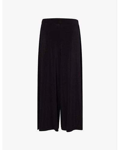 Issey Miyake Draped Relaxed-fit Woven-blend Pants - Black