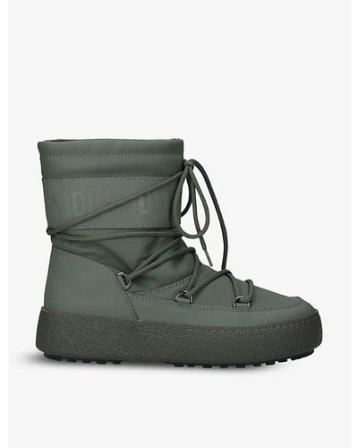 Moon Boot Paraboot Lace-up Shell Snow Boots - Green