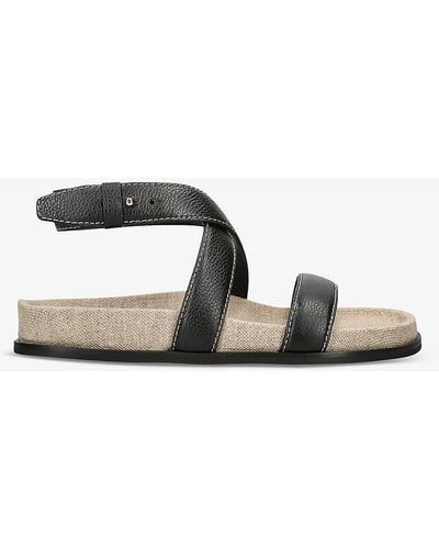 Totême Chunky Leather Sandals - Black