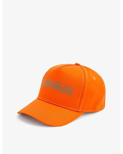 Napapijri Logo-print Cotton-blend Baseball Cap - Orange