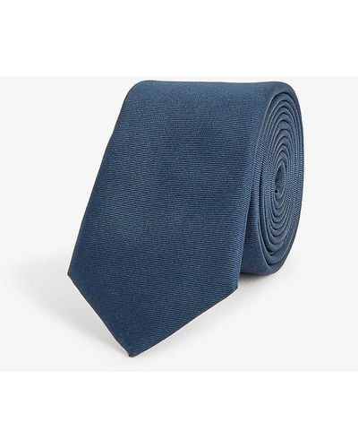 Givenchy Textured-weave Silk Tie - Blue