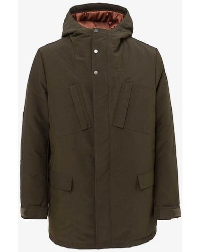 IKKS Hooded High-neck Woven Jacket - Green