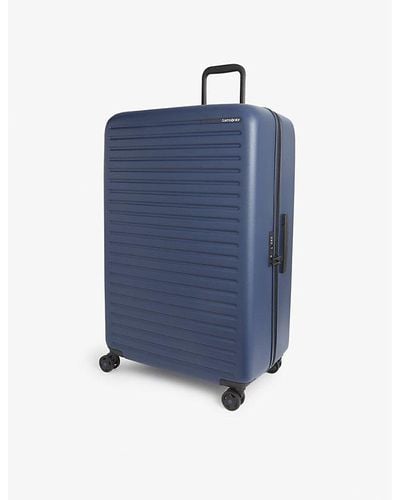Samsonite Vy Stackd Spinner Hard Case 4 Wheel Cabin Suitcase - Blue