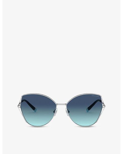 Tiffany & Co. Tf3072 59 Cat-eye Metal Sunglasses - Blue