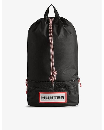 HUNTER Travel Two-way Recycled-nylon Backpack - Black
