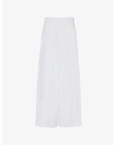 lululemon Elasticated-waist Straight-leg Mid-rise Shell Pants - White
