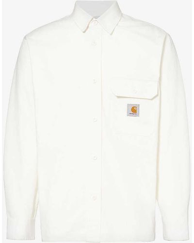 Carhartt Reno Branded-patch Cotton Shirt - White