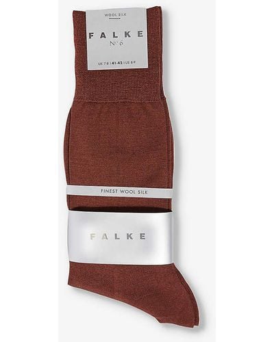 FALKE No. 6 Wool-blend Socks - Red
