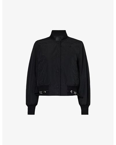 Givenchy Buckle-embellished Padded Woven-blend Bomber Jacket - Black