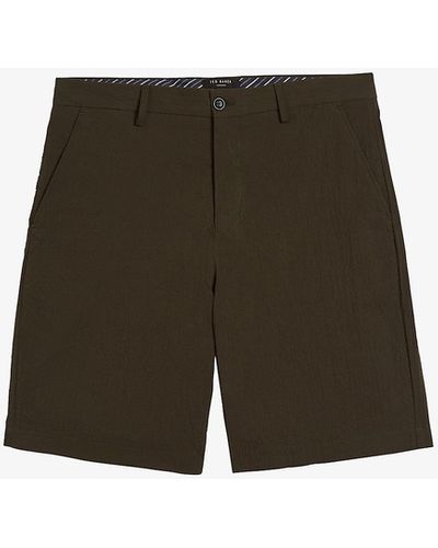 Ted Baker Keelby Seersucker Stretch Cotton Shorts - Multicolour