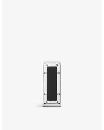Cartier Santos De Stainless And Black Lacquer Money Clip - White
