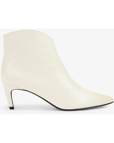 Ted Baker Galiana Stiletto Leather Ankle Boots - Natural