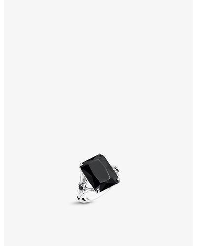 Thomas Sabo Magic Stones Sterling-silver, Zirconia And Onyx Cocktail Ring - Black