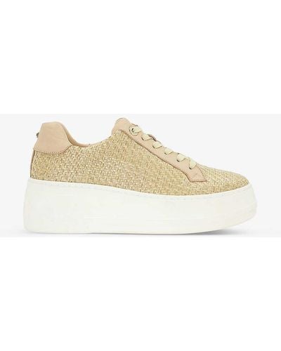 Dune Episode Woven Flatform Trainers - Natural